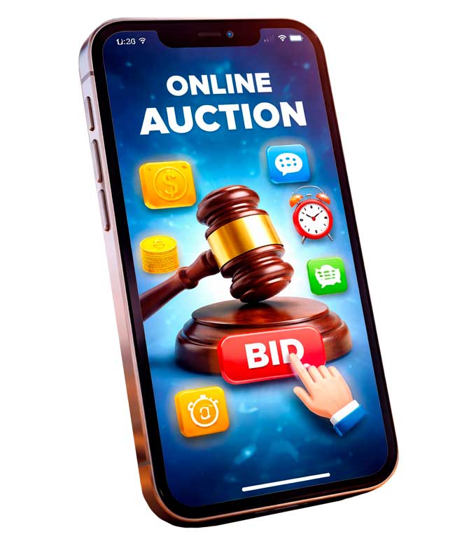 Cell phone with bid button