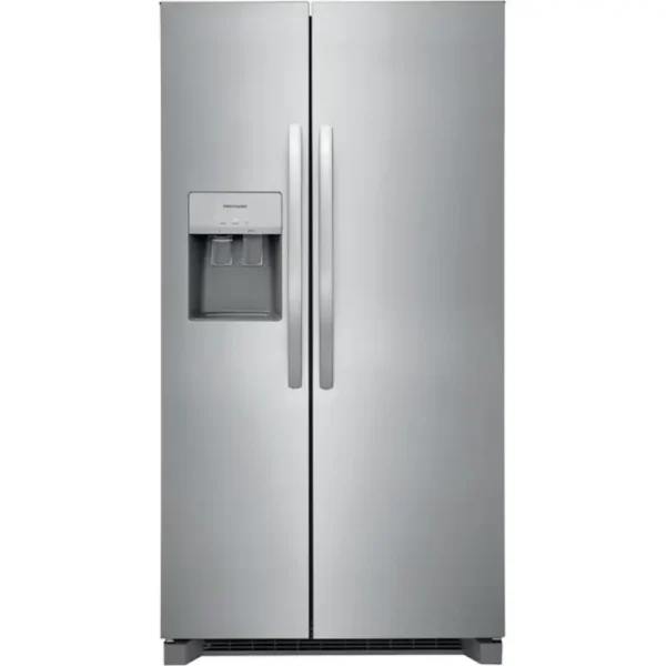 fridge-1 side by side refrigerator with ice in stainless steel