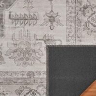 Vintage Area Rug Under Mat